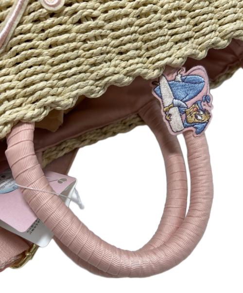 DISNEY（ディズニー）DISNEY (ディズニー) カゴバッグ ナチュラル×ピンク 未使用品の古着・服飾アイテム