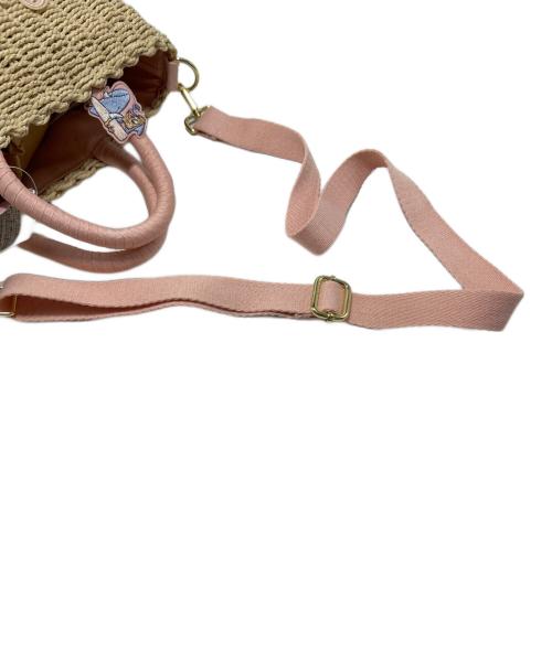 DISNEY（ディズニー）DISNEY (ディズニー) カゴバッグ ナチュラル×ピンク 未使用品の古着・服飾アイテム