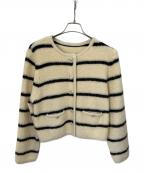 SHENERYシーナリー）の古着「ツイードニットジャケット」｜アイボリー×ブラック