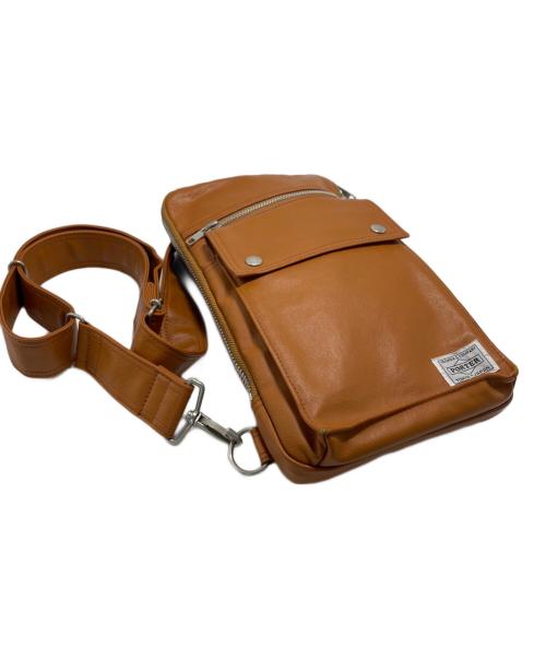 PORTER（ポーター）PORTER (ポーター) スリングショルダーバッグ キャメルの古着・服飾アイテム