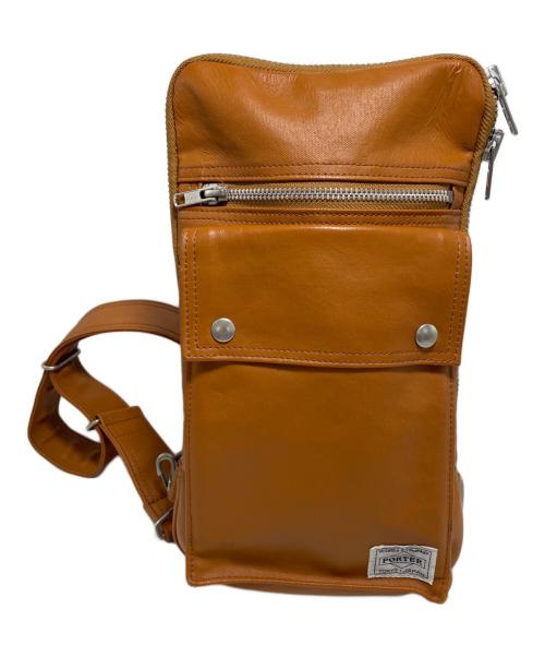 PORTER（ポーター）PORTER (ポーター) スリングショルダーバッグ キャメルの古着・服飾アイテム