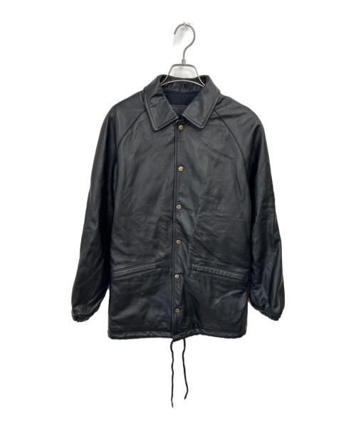 NO BRAND（ノーブランド）NO BRAND (ノーブランド) レザーコーチジャケット ブラック サイズ:Sの古着・服飾アイテム