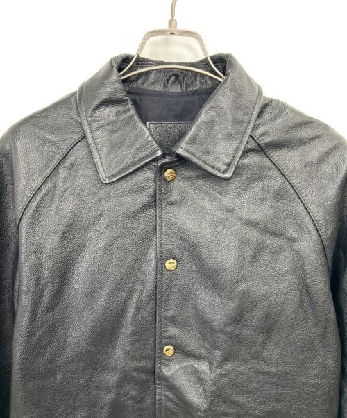 NO BRAND（ノーブランド）NO BRAND (ノーブランド) レザーコーチジャケット ブラック サイズ:Sの古着・服飾アイテム