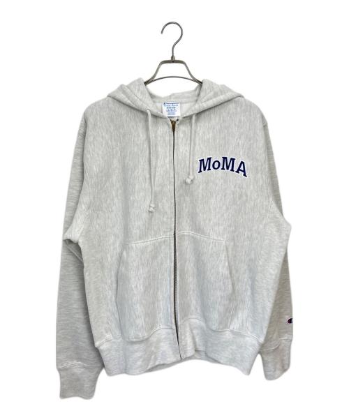 MoMA（モマ）MoMA (モマ) Champion REVERSE WEAVE (チャンピオン リバース ウィーブ) ジップパーカー グレー サイズ:Lの古着・服飾アイテム