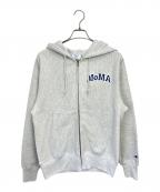 MoMA×Champion REVERSE WEAVEモマ×チャンピオン リバース ウィーブ）の古着「ジップパーカー」｜グレー