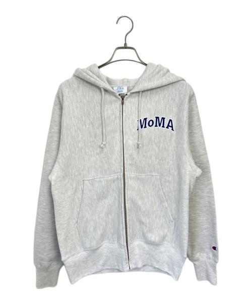 MoMA（モマ）MoMA (モマ) Champion REVERSE WEAVE (チャンピオン リバース ウィーブ) ジップパーカー グレー サイズ:Mの古着・服飾アイテム