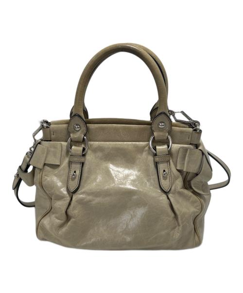 MIU MIU（ミュウミュウ）MIU MIU (ミュウミュウ) 2WAYショルダーバッグ アイボリーの古着・服飾アイテム