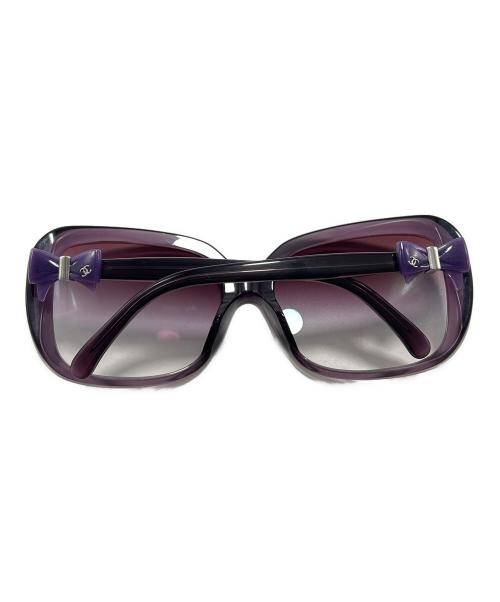 CHANEL（シャネル）CHANEL (シャネル) サイドリボンサングラス パープル サイズ:60□17の古着・服飾アイテム