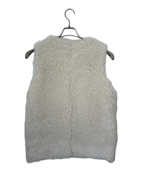 BALLSEY（ボールジィ）BALLSEY (ボールジィ) プードルファークルーネックジレ ホワイト サイズ:36の古着・服飾アイテム