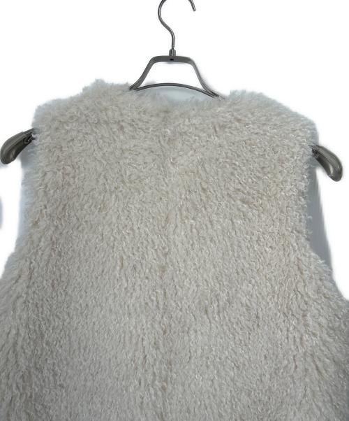 BALLSEY（ボールジィ）BALLSEY (ボールジィ) プードルファークルーネックジレ ホワイト サイズ:36の古着・服飾アイテム