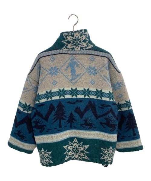 L.L.Bean（エルエルビーン）L.L.Bean (エルエルビーン) ハーフジッフジャケット ブルー×グレー サイズ:SIZE Mの古着・服飾アイテム