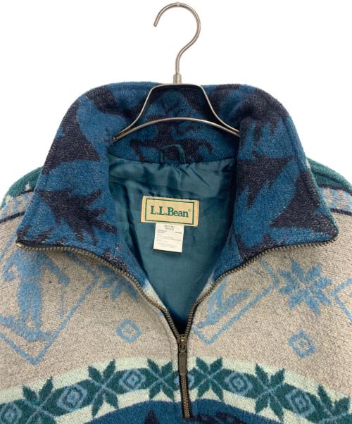 L.L.Bean（エルエルビーン）L.L.Bean (エルエルビーン) ハーフジッフジャケット ブルー×グレー サイズ:SIZE Mの古着・服飾アイテム