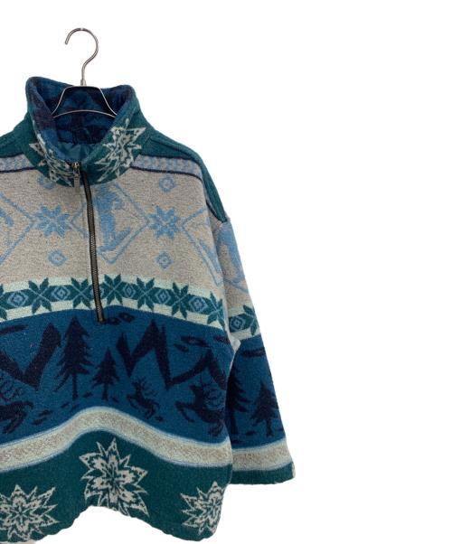 L.L.Bean（エルエルビーン）L.L.Bean (エルエルビーン) ハーフジッフジャケット ブルー×グレー サイズ:SIZE Mの古着・服飾アイテム
