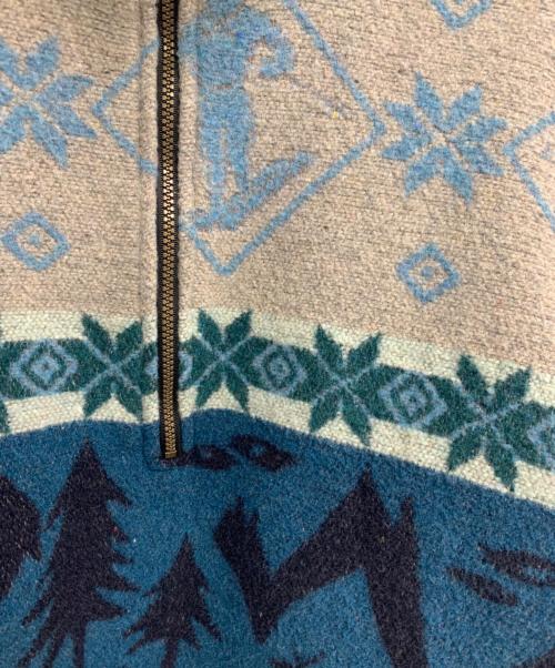 L.L.Bean（エルエルビーン）L.L.Bean (エルエルビーン) ハーフジッフジャケット ブルー×グレー サイズ:SIZE Mの古着・服飾アイテム