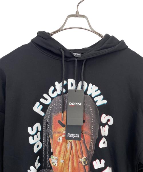 COMME des FUCKDOWN（コムデファックダウン）COMME des FUCKDOWN (コムデファックダウン) パーカー ブラック サイズ:L 未使用品の古着・服飾アイテム