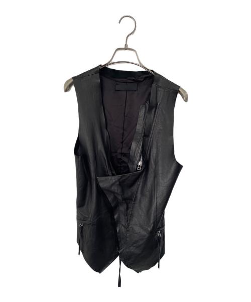 EKAM（エカム）EKAM (エカム) ラムレザーベスト ブラック サイズ:Mの古着・服飾アイテム