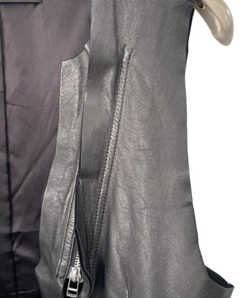 EKAM（エカム）EKAM (エカム) ラムレザーベスト ブラック サイズ:Mの古着・服飾アイテム