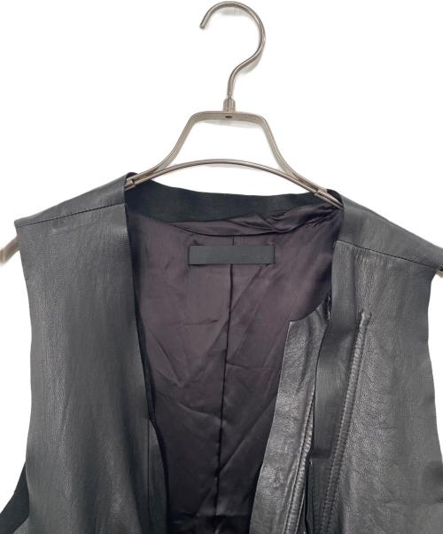 EKAM（エカム）EKAM (エカム) ラムレザーベスト ブラック サイズ:Mの古着・服飾アイテム