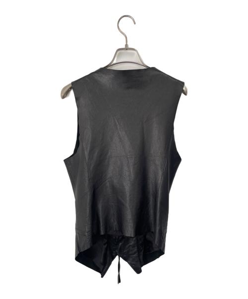 EKAM（エカム）EKAM (エカム) ラムレザーベスト ブラック サイズ:Mの古着・服飾アイテム