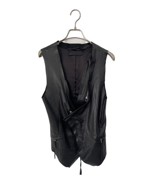 EKAM（エカム）EKAM (エカム) ラムレザーベスト ブラック サイズ:Mの古着・服飾アイテム