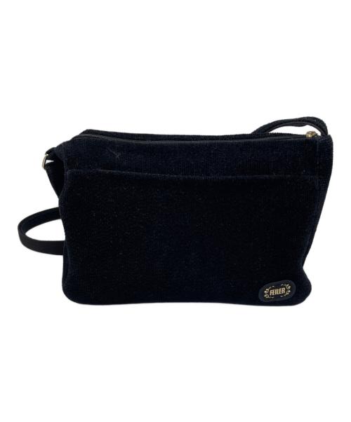 FEILER（フェイラー）FEILER (フェイラー) ロージーツイードショルダーバッグ ブラックの古着・服飾アイテム