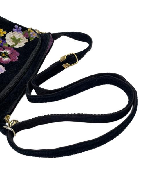 FEILER（フェイラー）FEILER (フェイラー) ロージーツイードショルダーバッグ ブラックの古着・服飾アイテム