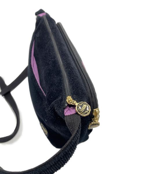 FEILER（フェイラー）FEILER (フェイラー) ロージーツイードショルダーバッグ ブラックの古着・服飾アイテム