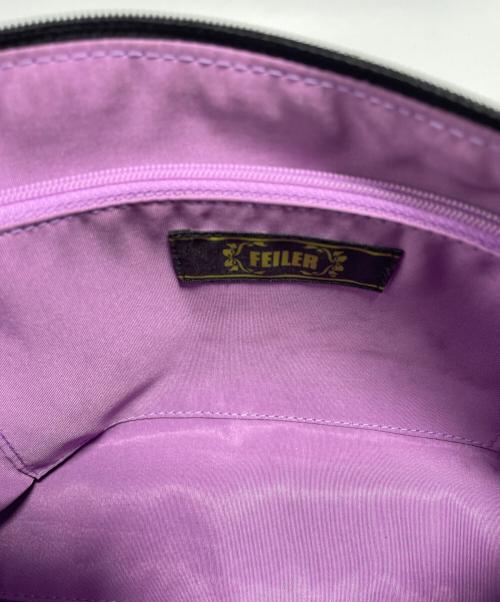 FEILER（フェイラー）FEILER (フェイラー) ロージーツイードショルダーバッグ ブラックの古着・服飾アイテム