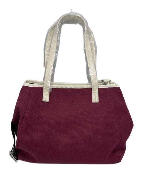 Samantha Thavasa（サマンサタバサ）Samantha Thavasa (サマンサタバサ) ポーチ付きキャンバスバッグ ワインレッド 未使用品の古着・服飾アイテム