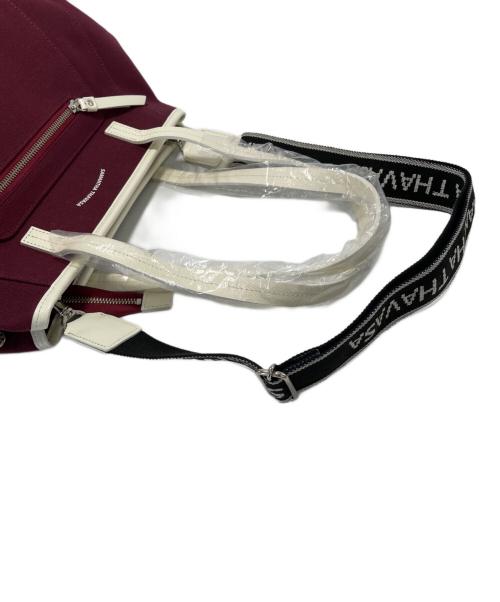 Samantha Thavasa（サマンサタバサ）Samantha Thavasa (サマンサタバサ) ポーチ付きキャンバスバッグ ワインレッド 未使用品の古着・服飾アイテム