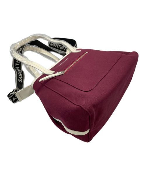Samantha Thavasa（サマンサタバサ）Samantha Thavasa (サマンサタバサ) ポーチ付きキャンバスバッグ ワインレッド 未使用品の古着・服飾アイテム
