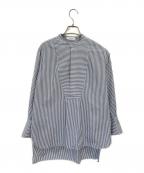 MACPHEEマカフィー）の古着「長袖ブラウス」｜ブルー×ホワイト