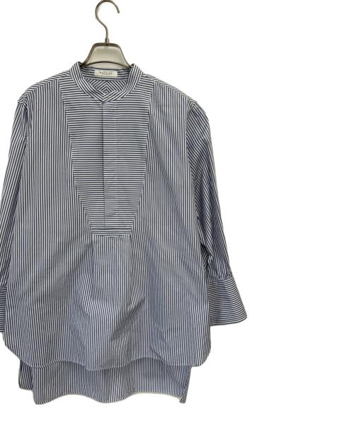 MACPHEE（マカフィー）MACPHEE (マカフィー) 長袖ブラウス ブルー×ホワイト サイズ:36の古着・服飾アイテム