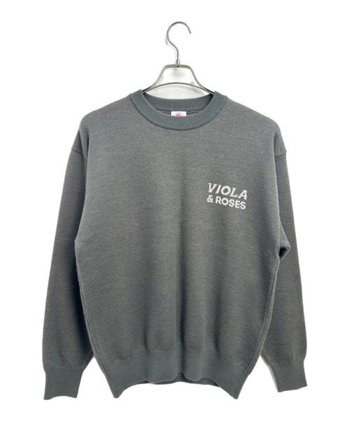 VIOLA&ROSES（ビオラ＆ローゼス）VIOLA&ROSES (ビオラ＆ローゼス) Mr.Gentleman (ミスタージェントルマン) 厚手ニット グレー サイズ:Sの古着・服飾アイテム