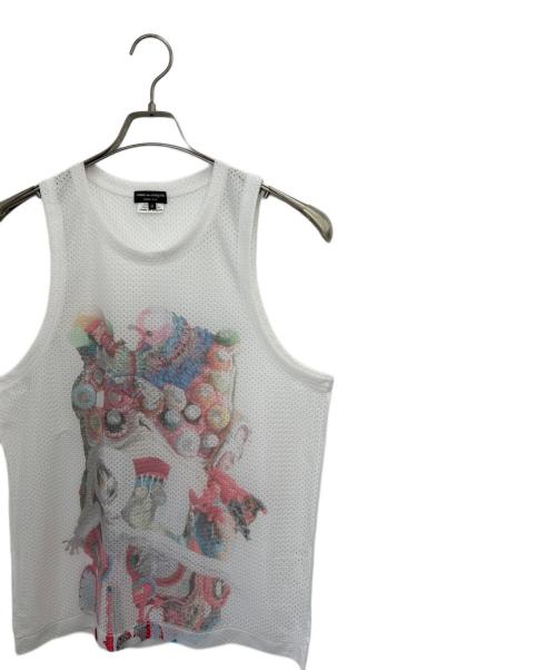 COMME des GARCONS HOMME PLUS（コムデギャルソンオムプリュス）COMME des GARCONS HOMME PLUS (コムデギャルソンオムプリュス) メッシュタンクトップ ホワイト サイズ:Mの古着・服飾アイテム