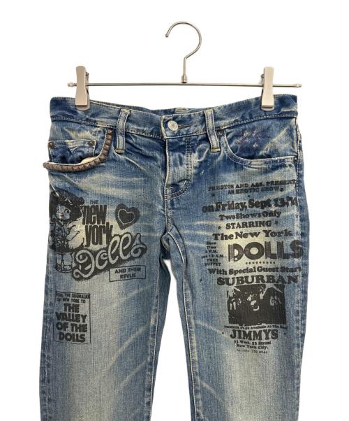 Hysteric Glamour（ヒステリックグラマー）Hysteric Glamour (ヒステリックグラマー) New York Dolls (ニューヨークドールズ) デニムパンツ サイズ:XSの古着・服飾アイテム