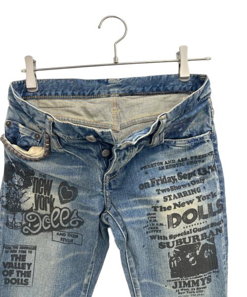 Hysteric Glamour（ヒステリックグラマー）Hysteric Glamour (ヒステリックグラマー) New York Dolls (ニューヨークドールズ) デニムパンツ サイズ:XSの古着・服飾アイテム