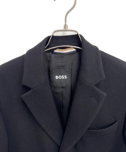 HUGO BOSS（ヒューゴ ボス）HUGO BOSS (ヒューゴ ボス) チェスターコート ブラック サイズ:44の古着・服飾アイテム
