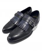 DOUCAL'Sデュカルス）の古着「シューズ」｜ブラック×ネイビー