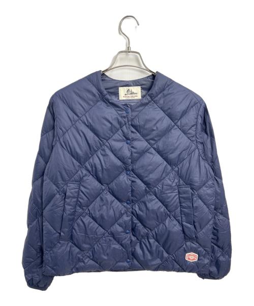 VINCENT ET MIREILLE（ヴァンソンエミレイユ）VINCENT ET MIREILLE (ヴァンソンエミレイユ) ノーカラーダウンブルゾン ネイビー サイズ:34の古着・服飾アイテム