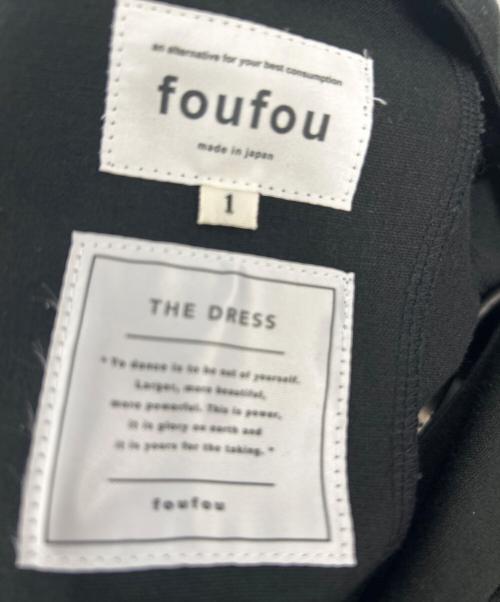 foufou（フーフー）foufou (フーフー) 半袖ワンピース ブラック サイズ:1の古着・服飾アイテム