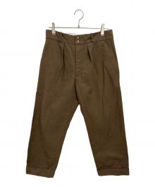 FUJITO（フジト）の古着「コットンワイドパンツ」｜ブラウン