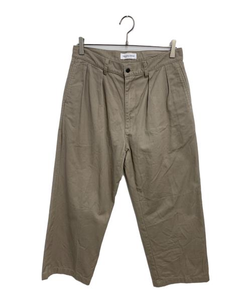 threads&THINGS（スレッズ アンド シングス）threads&THINGS (スレッズ アンド シングス) コットンチノ2タックパンツ グレー サイズ:SIZE 76cm（W30）の古着・服飾アイテム