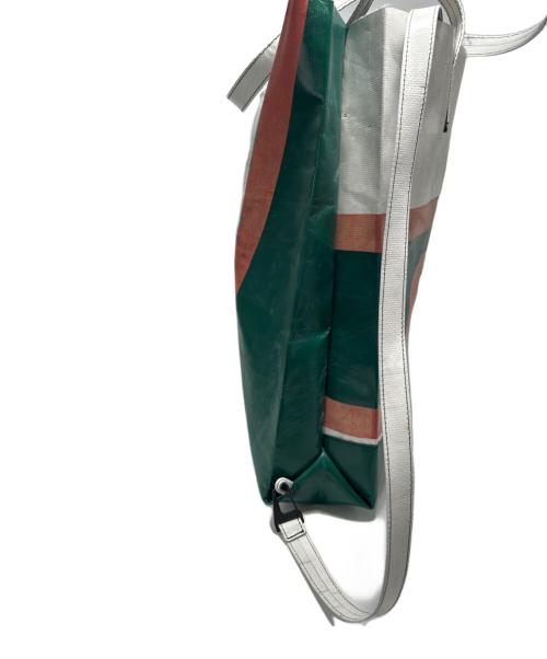 FREITAG（フライターグ）FREITAG (フライターグ) 2WAYトートバッグ グリーン×ホワイト×レッドの古着・服飾アイテム
