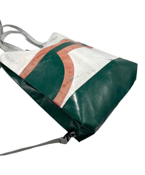 FREITAG（フライターグ）FREITAG (フライターグ) 2WAYトートバッグ グリーン×ホワイト×レッドの古着・服飾アイテム