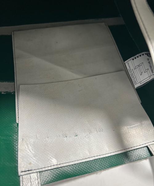 FREITAG（フライターグ）FREITAG (フライターグ) 2WAYトートバッグ グリーン×ホワイト×レッドの古着・服飾アイテム