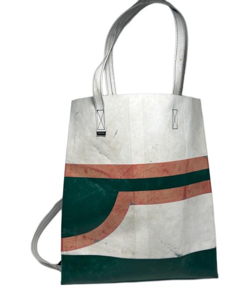 FREITAG（フライターグ）FREITAG (フライターグ) 2WAYトートバッグ グリーン×ホワイト×レッドの古着・服飾アイテム