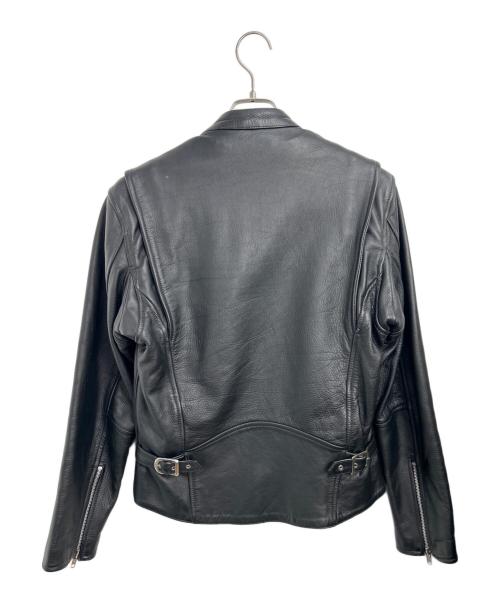 Liugoo Leathers（リューグーレザーズ）Liugoo Leathers (リューグーレザーズ) ライナー付レザージャケット ブラック サイズ:Mの古着・服飾アイテム