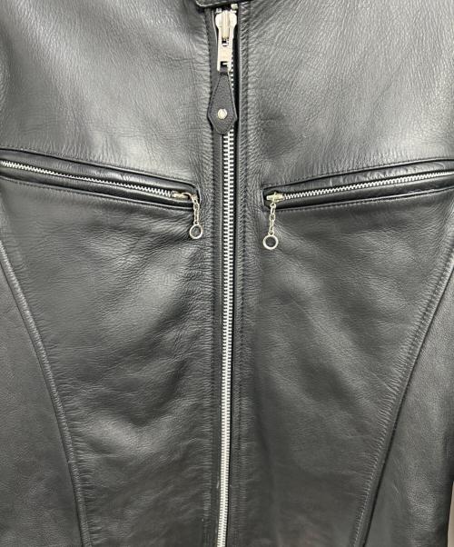 Liugoo Leathers（リューグーレザーズ）Liugoo Leathers (リューグーレザーズ) ライナー付レザージャケット ブラック サイズ:Mの古着・服飾アイテム