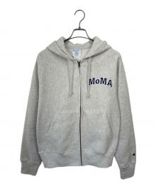 MoMA×Champion REVERSE WEAVE（モマ×チャンピオン リバース ウィーブ）の古着「ジップパーカー」｜グレー